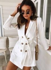 Simple and Fashion White Blazer