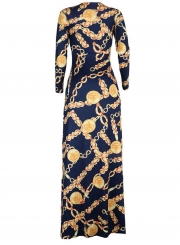 Woman’s Traditional Print Long  Maxi Dress