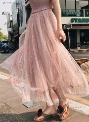 Fluffy Princess Tulle Long Skirt