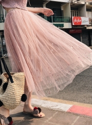 Fluffy Princess Tulle Long Skirt