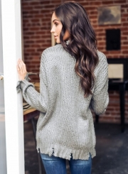 Hand Hook Embroidered Loose Pullover Sweater