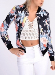 Printed Baseball Short Jacket For Women