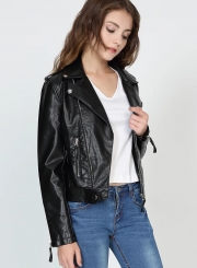 Black Classic PU Leather Jacket