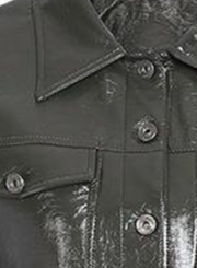 Classic Moto Biker/Racer Faux Leather Jacket For Women