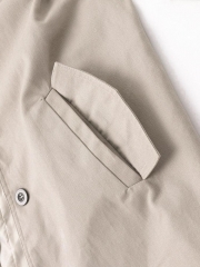 Oversize Hooded Flap Pocket Plain Long-line Coat