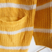 Fashion Striped Pocket Cardigan sweater