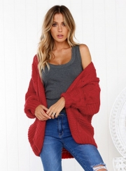 Winter Batwing Sleeve Loose Cardigan Sweater