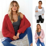 Winter Batwing Sleeve Loose Cardigan Sweater