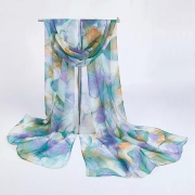 Lucky Leaf Women Lightweight Cozy Infinity Loop Scarf with Various Artist Print