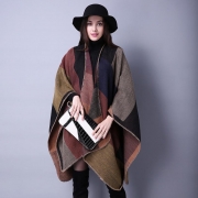 Reversible Oversized Blanket Poncho Cape Shawl Cardigans