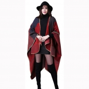 Reversible Oversized Blanket Poncho Cape Shawl Cardigans