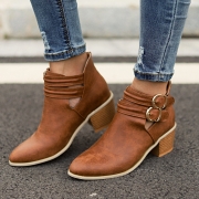 Belt Buckle Chunky Booties