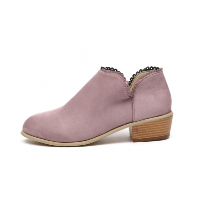 Plain Laciness Outdoor Ankle Booties YOUYOUFASHIONEC.com