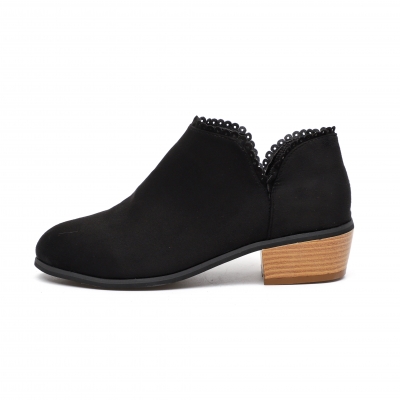 Plain Laciness Outdoor Ankle Booties YOUYOUFASHIONEC.com