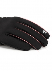 Winter Outdoor Sports Skiing Riding Waterproof Full Finger Touch Screen Zipper Fleece Warm Gloves