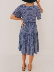 Pure Bohemian Print Midi Dress