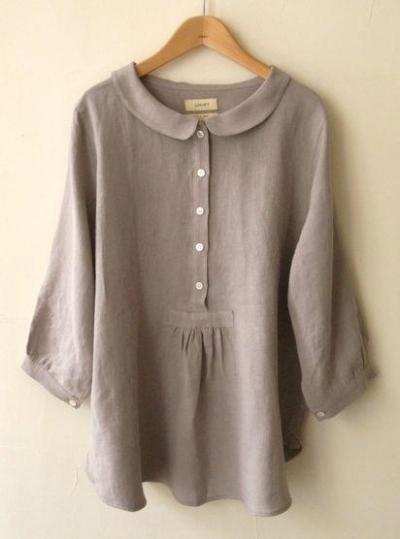 Casual Long Sleeve Sweet Solid Blouse YOUYOUFASHIONEC.com