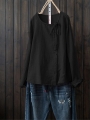 front-button-crew-neck-long-sleeve-casual-blouses