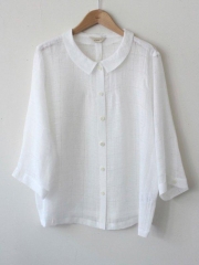 Round Neck 3/4 Sleeve Blouse