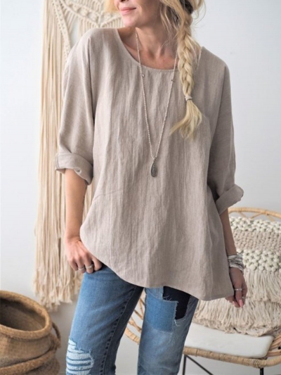 Daily Casual Long Sleeve Blouse YOUYOUFASHIONEC.com