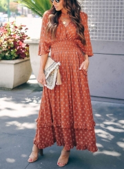 V-NECK TUNIC MAXI DRESS