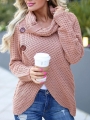 casual-knitted-solid-buttoned-thin-sweater