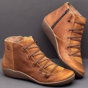 Fall Brown Flat Heel Boots