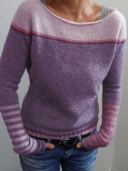 Color-Block Long Sleeve Crew Neck Sweater