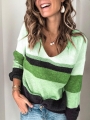 color-block-v-neck-casual-long-sleeve-sweater