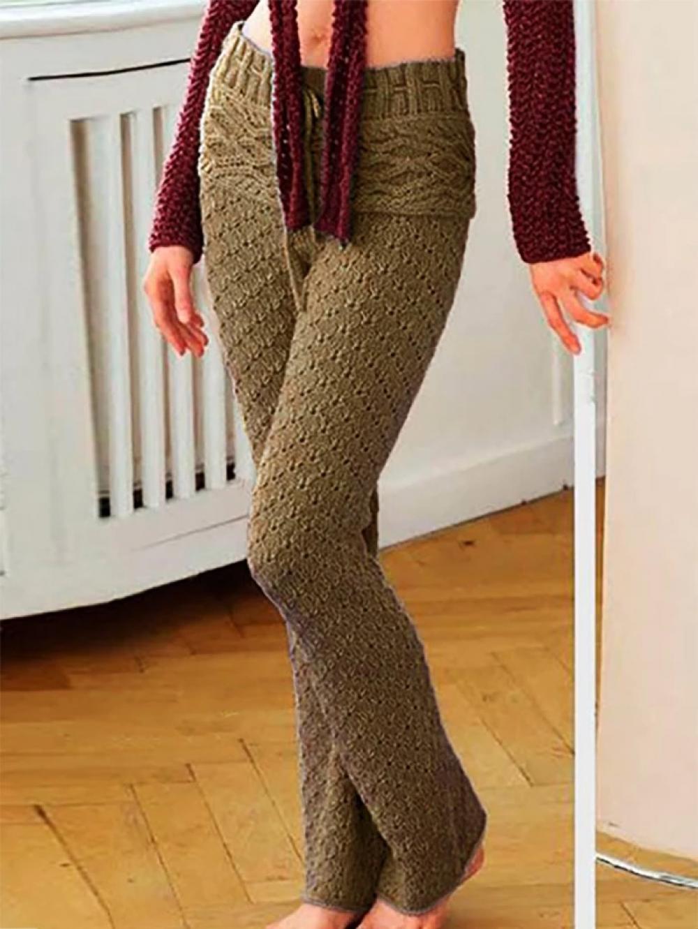 knitted pants and top