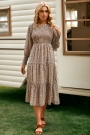 round-neck-long-sleeve-tiered-midi-dress